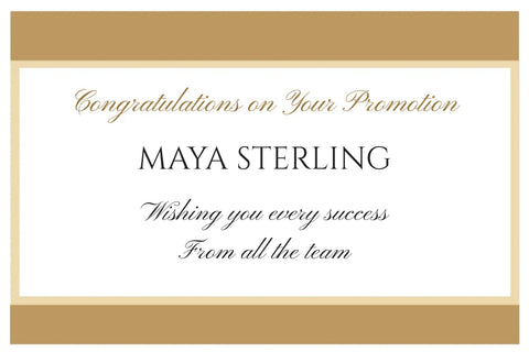 Tan Frame Congratulations on Your Promotion
