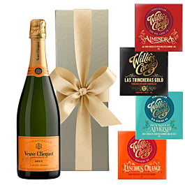 Veuve Clicquot Yellow Label Brut in Gold Box - With 4 x Artisan Chocolate Bars