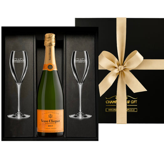 Veuve Clicquot Champagne & Flutes Gift Box