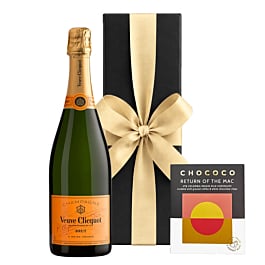 Veuve Clicquot in Black Box with Colombian Crushed Coffee Chocolate