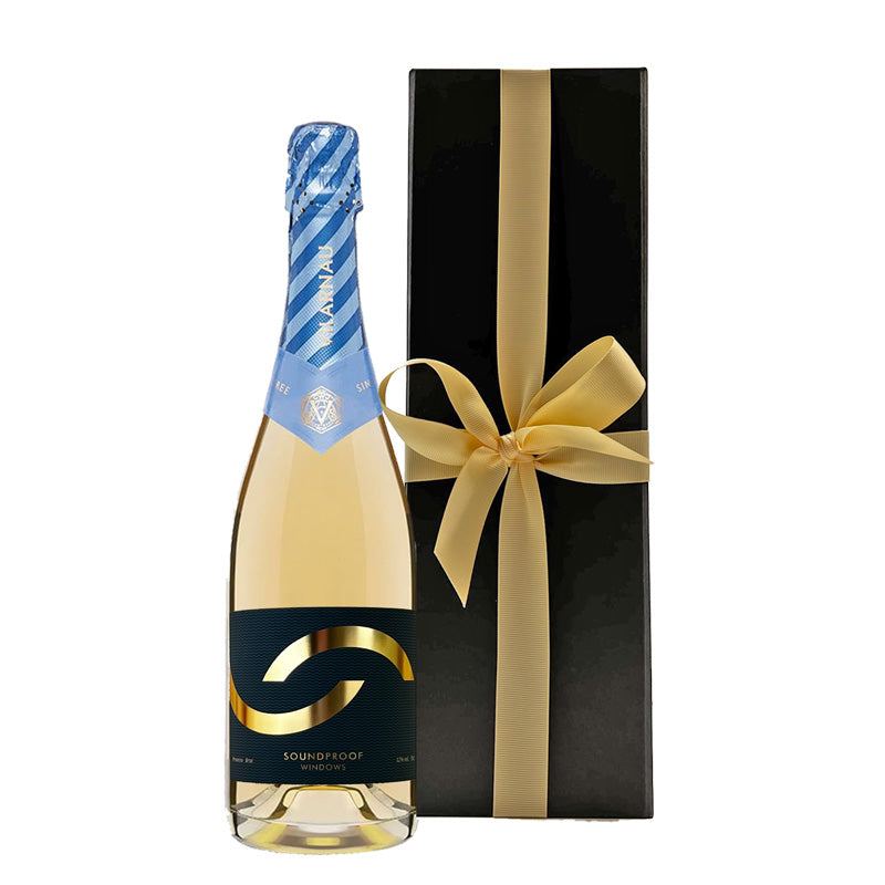 Branded Non-Alcoholic Cava – Black Gift Box