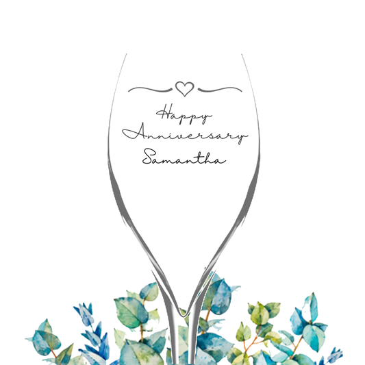 The Sweetheart Engraved Champagne Flute