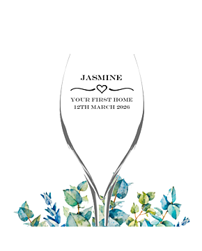 Personalised engraved Opale Collection champagne flute