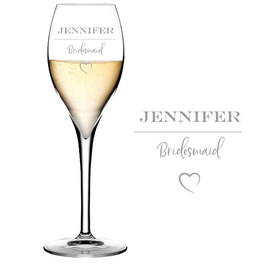 The Bridesmaid Engraved Champagne Flute