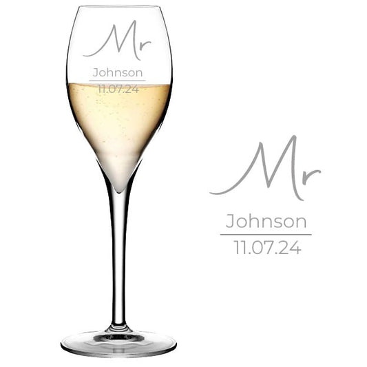 The Mr Engraved Champagne Flute