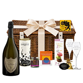 Wedding Champagne Hamper with Engraved Flutes - Dom Pérignon Edition