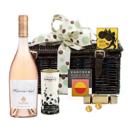 Whispering Angel Provence rosé wine and chocolate hamper gift
